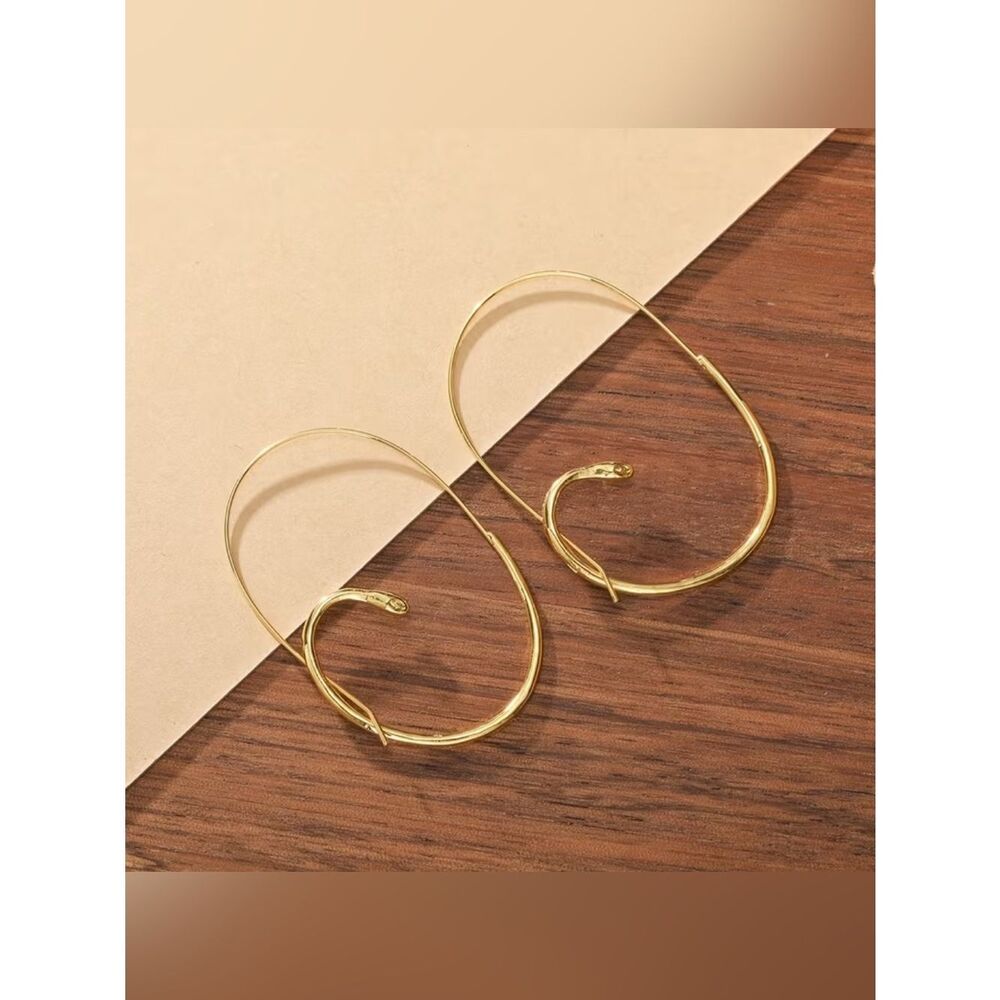 Snake hoop earrings #2655